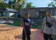 Mendukung Program Ketahanan Pangan Mulai Dari Pedesaan, Bhabinkamtibmas Polsek Monta Sambangi dan Bantu Jemur Jagung Warga Binaan