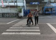 Sat Lantas Polres Bima Kota Laksanakan Strong Point Pagi, Antisipasi Kemacetan dan Laka Lantas