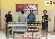 Berantas Jual Edar Miras, Tim Opsnal Polsek Sape Sita Ratusan Botol Bir dan Arak Bali