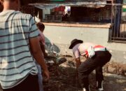 Personel Polsek Rasanae Barat Polres Bima Kota Laksanakan Bakti Sosial di Pasar Raya Amahami