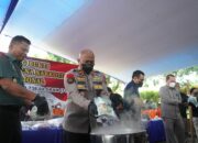 Polda Riau Gelar Pemusnahan Barang Bukti Narkoba