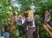 Polsek Praya Barat Olah TKP Penemuan Jasad Bayi di Bendungan Batujai.  ‎