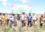 Polres Dompu Laksanakan Panen Raya Kuartal II dan Terhubung dalam Zoom Meeting dengan Presiden RI