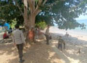 Polsek Taliwang Giatkan Patroli di Objek Wisata Pasir Putih Telaga Bertong
