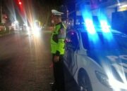 Sat Lantas Polres Bima Kota Gelar Blue Light Patrol dan Pengaturan Lalu Lintas di Malam Hari