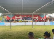 Kapolsek Pekat dan Anggota Amankan HUT ke-26 Desa Tambora