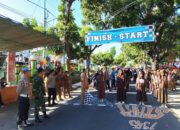 Personel Polsek Bayan Laksanakan Pengamanan Gerak Jalan Tingkat SMP se-Kecamatan Bayan