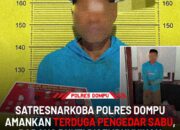 Satresnarkoba Polres Dompu berhasil mengungkap kasus penyalahgunaan narkotika di Lingkungan II, Kelurahan Monta Baru, Kecamatan Woja, Senin (22/9/2025). Seorang petani berinisial S (45) diamankan saat mencoba melarikan diri. Dari hasil penggeledahan, petugas menemukan puluhan paket sabu yang disembunyikan di dalam mesin giling jagung