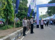 Satlantas Lombok Barat Amankan Pasar Keuangan Rakyat di Bundaran Penas