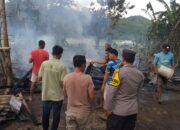 Diduga Konsleting Listrik, Rumah Panggung 16 Tiang di Desa Taloko Hangus Dilahap Sijago Merah