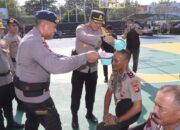 Kapolres Bima Kota Pimpin Upacara Korp Raport, 74 Personel Naik Pangkat