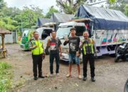 Polantas Menyapa Sopir Truk di Rest Area Lembar Lombok Barat