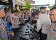 Kapolres Sumbawa Barat Pastikan Kesiapan dan kedisiplinan personel dalam penggunaan Senpi Dinas