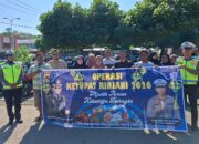 Personel Ops Ketupat Rinjani 2026 Himbau Keselamatan Berlalu Lintas di Pasar Amahami, “Mudik Aman Keluarga Bahagia”