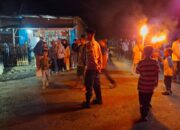 Polsek Soromandi Laksanakan Pengamanan Pawai Obor Menyambut Lebaran Idul Fitri