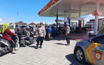 Polsek Labuapi Pantau Stok BBM di Sejumlah SPBU Lokal