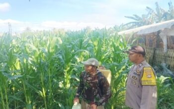Polsek Gerung Kawal Program Ketahanan Pangan di Banyu Urip