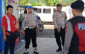 Polsek Sekotong Awasi Stok BBM di Sejumlah SPBU