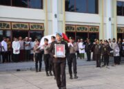 Pengabdian Terakhir Seorang Bhayangkara, Polres Bima Kota Gelar Upacara Pemakaman Kedinasan