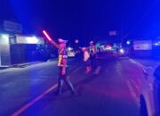 Satlantas Polres Lombok Utara Gelar Blue Light Patrol di Jalan Raya Tanjung
