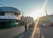 SATLANTAS POLRES DOMPU LAKSANAKAN RAWAN PAGI DAN STRONG POINT, WUJUDKAN KAMTIBCARLANTAS YANG AMAN DAN TERTIB