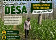 Dukung Program ASTACITA, Bhabinkamtibmas Desa Parangbatu Polsek Parengan Polresta Tuban sambangi lokasi tanaman Jagung Di Desa Parangbatu Kec. Parengan